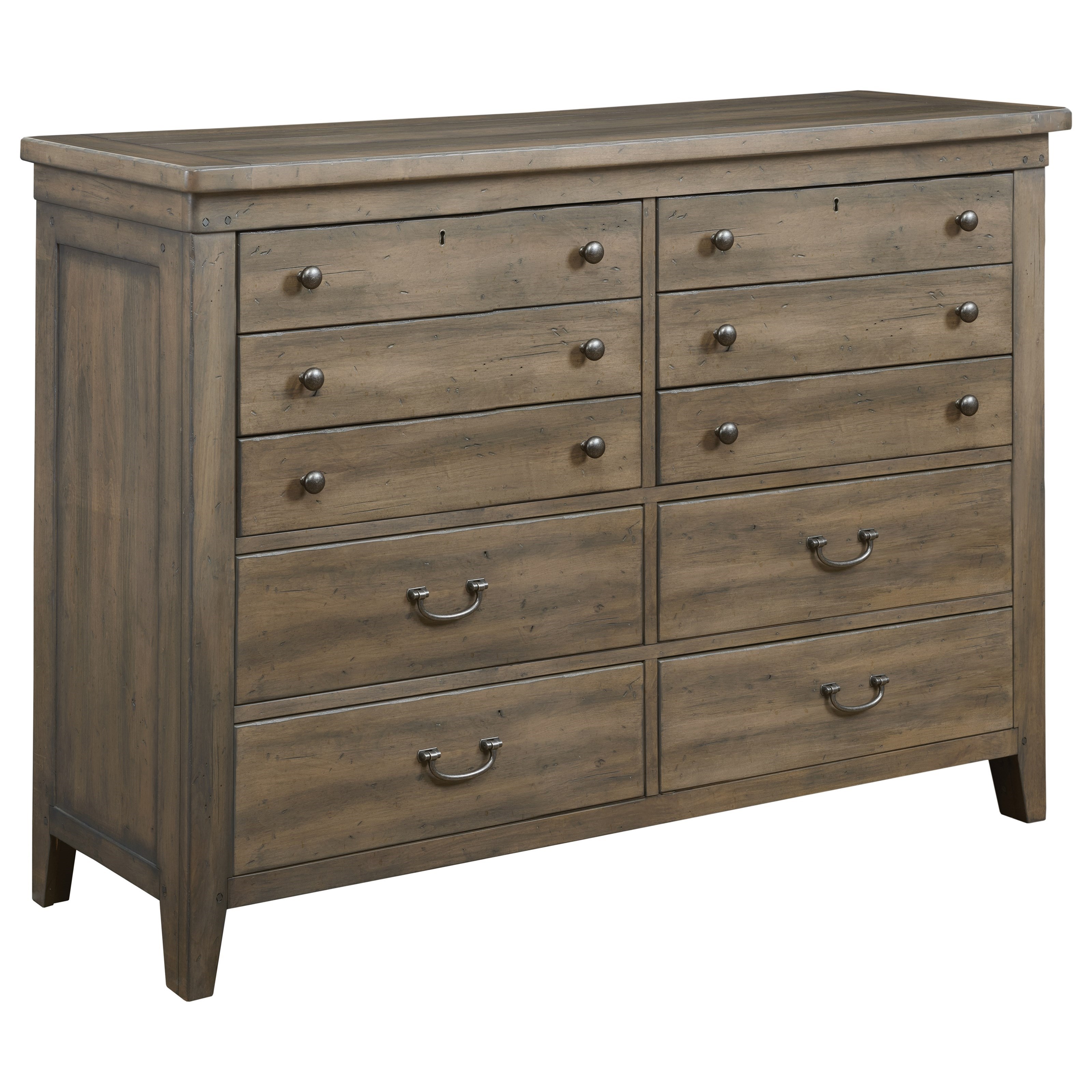 Kincaid Furniture Mill House Baxley 8Drawer Dresser with Removable